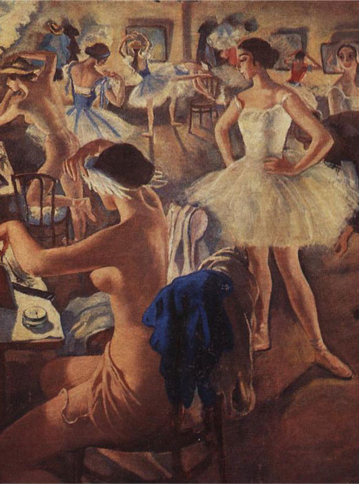 No camarim do balé (bailarinas do Bolshoi), 1922