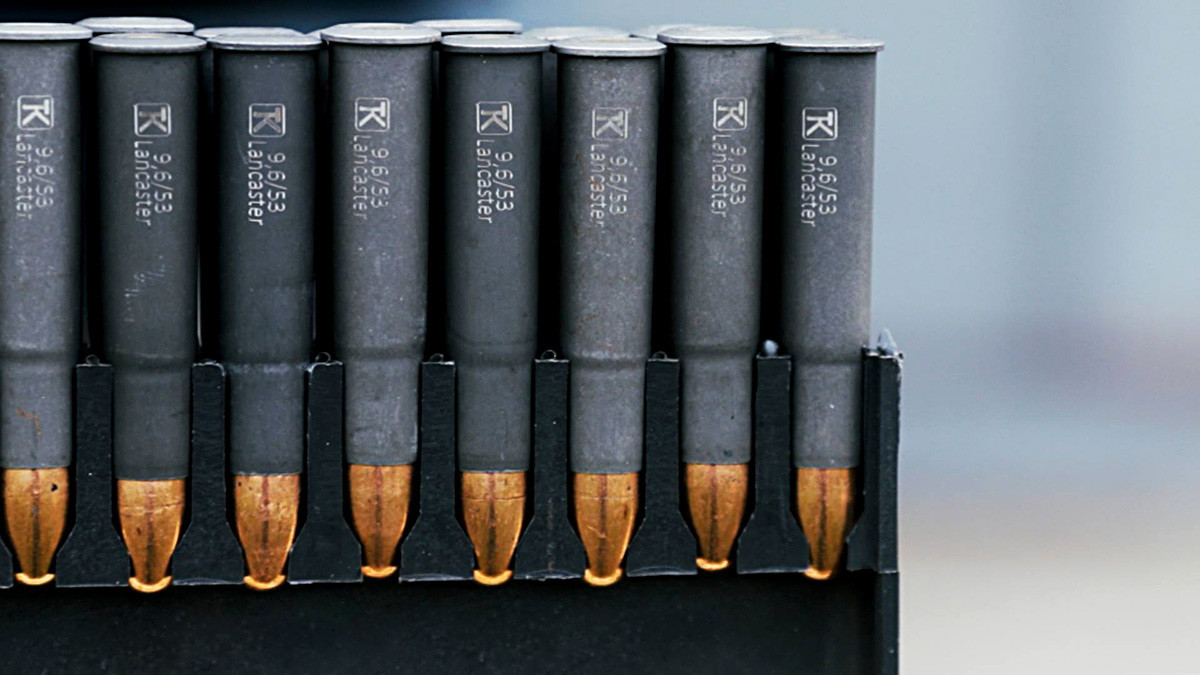 Cartucho Lancaster de 9,6x53 mm.