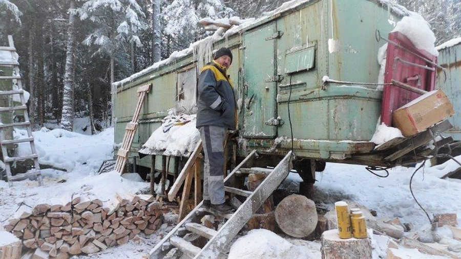 Extração de madeira em Komsomolsk-no-Amur