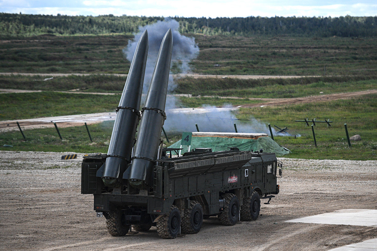 Raketni sistem Iskander M na 4. vojaško-tehnološkem forumu Armija 2018, Kubinka, Rusija