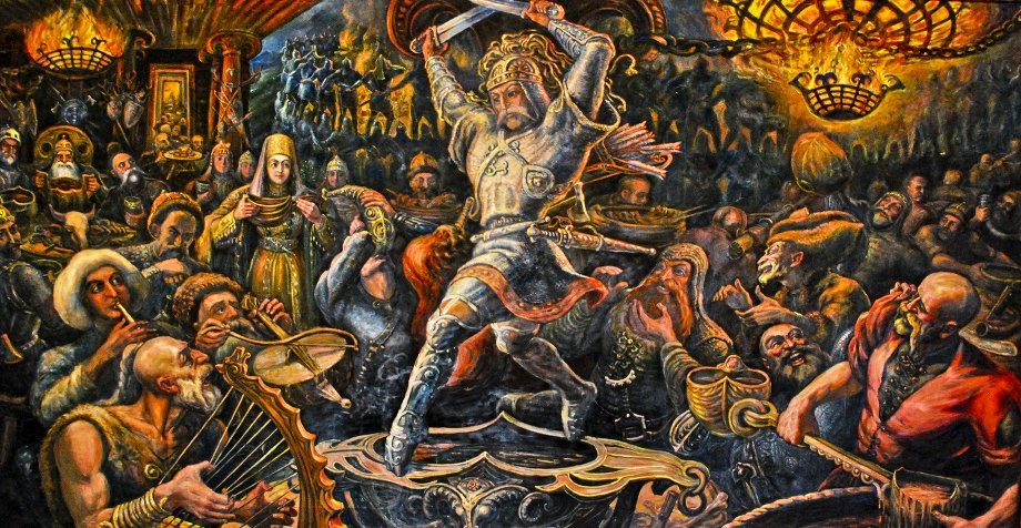 Makharbek Tuganov. Illustration to 'The Nars Sagas,' the original Caucasian legends behind King Arthur
