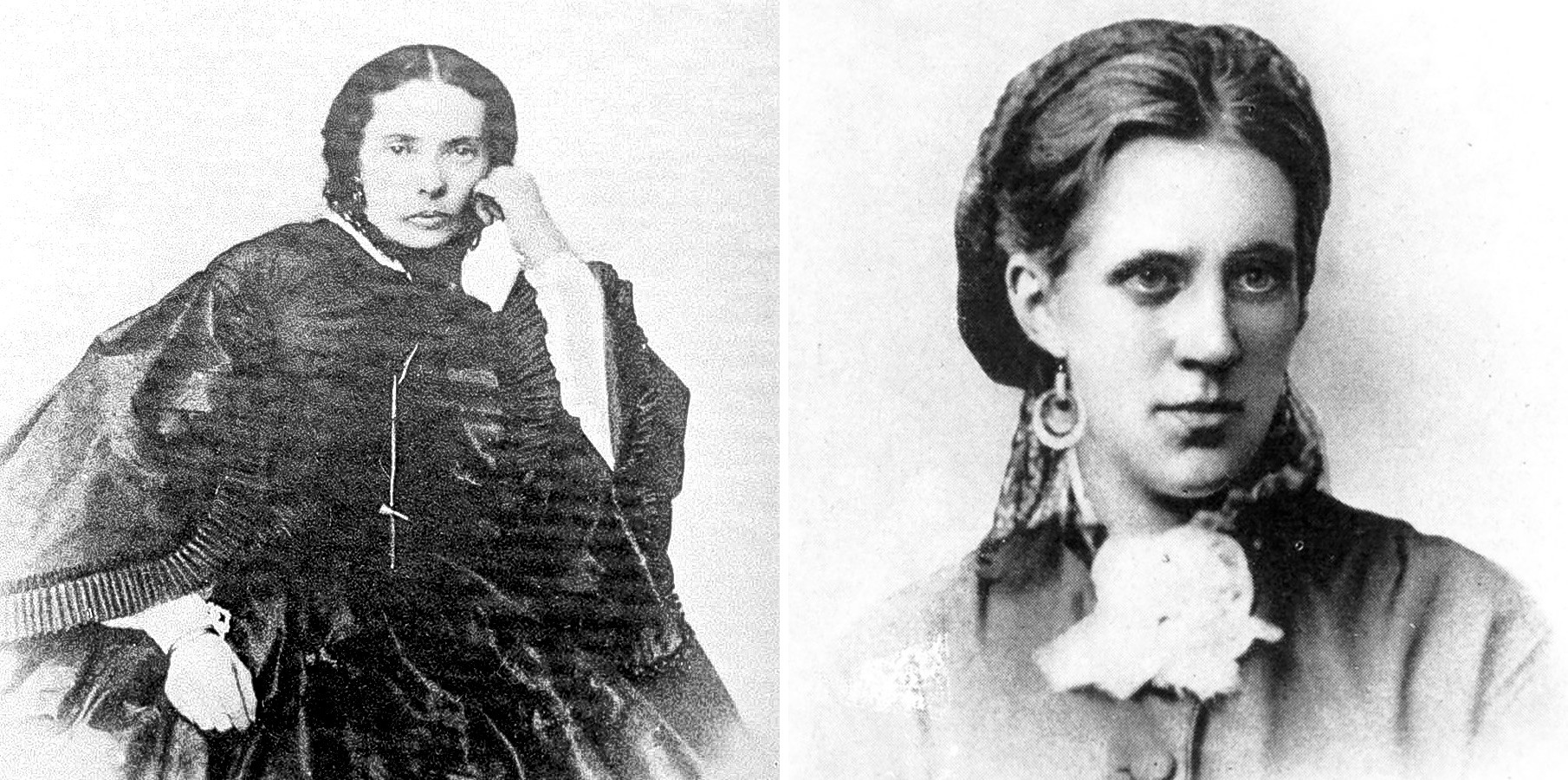 De la izquierda a la derecha: María Isáieva (Konstant), Anna Dostoiévskaia (Snítkina).
