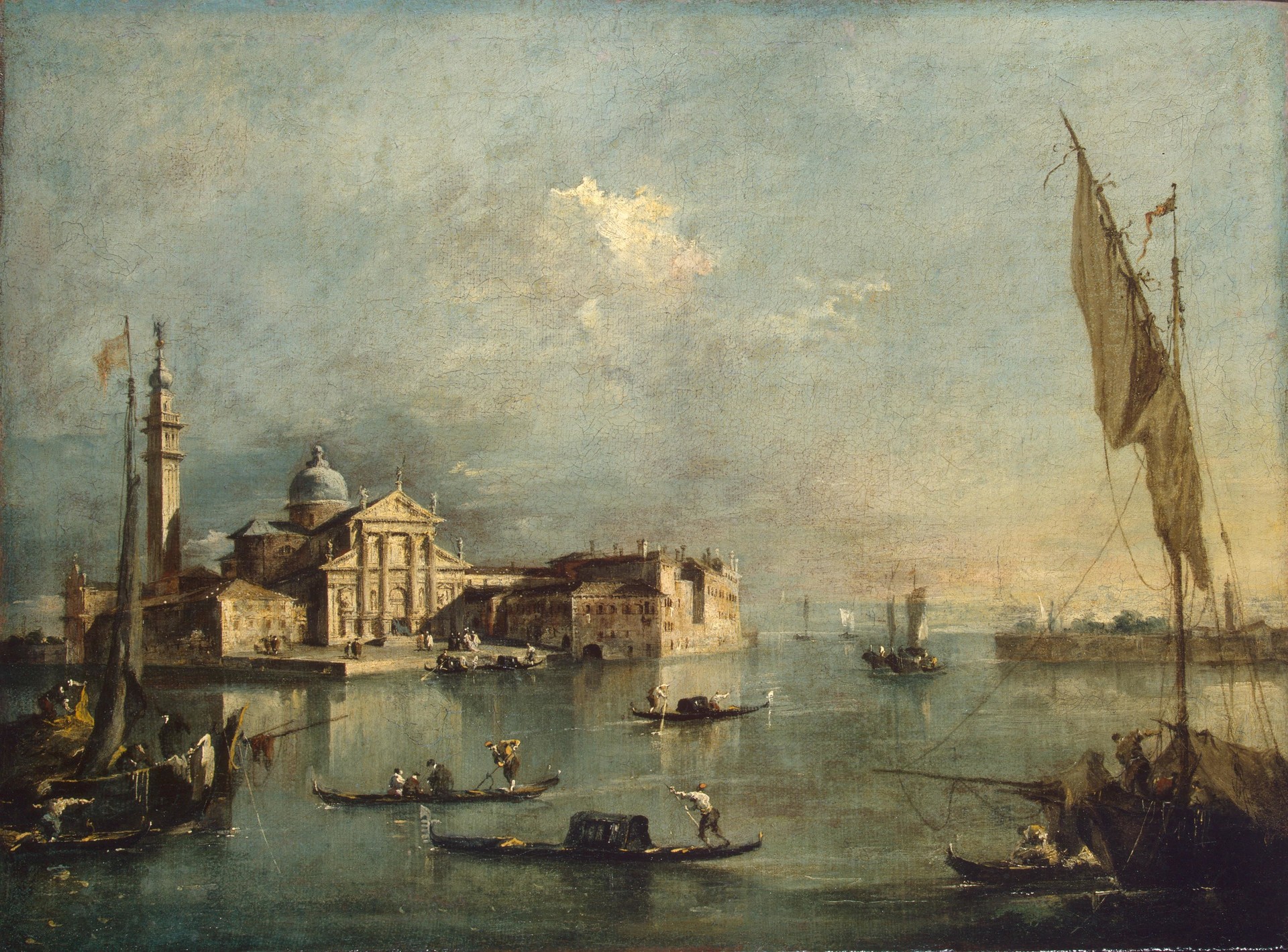 Veduta di San Giorgio Maggiore con la punta della Guidecca/Guardi