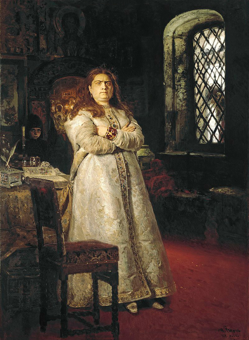 Tsarevna Sofia Alekseyevna at the Novodevichy Convent (Ilya Repin, 1876)