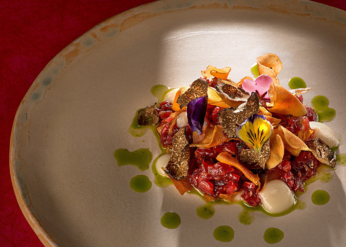 Beef tartare with artichoke