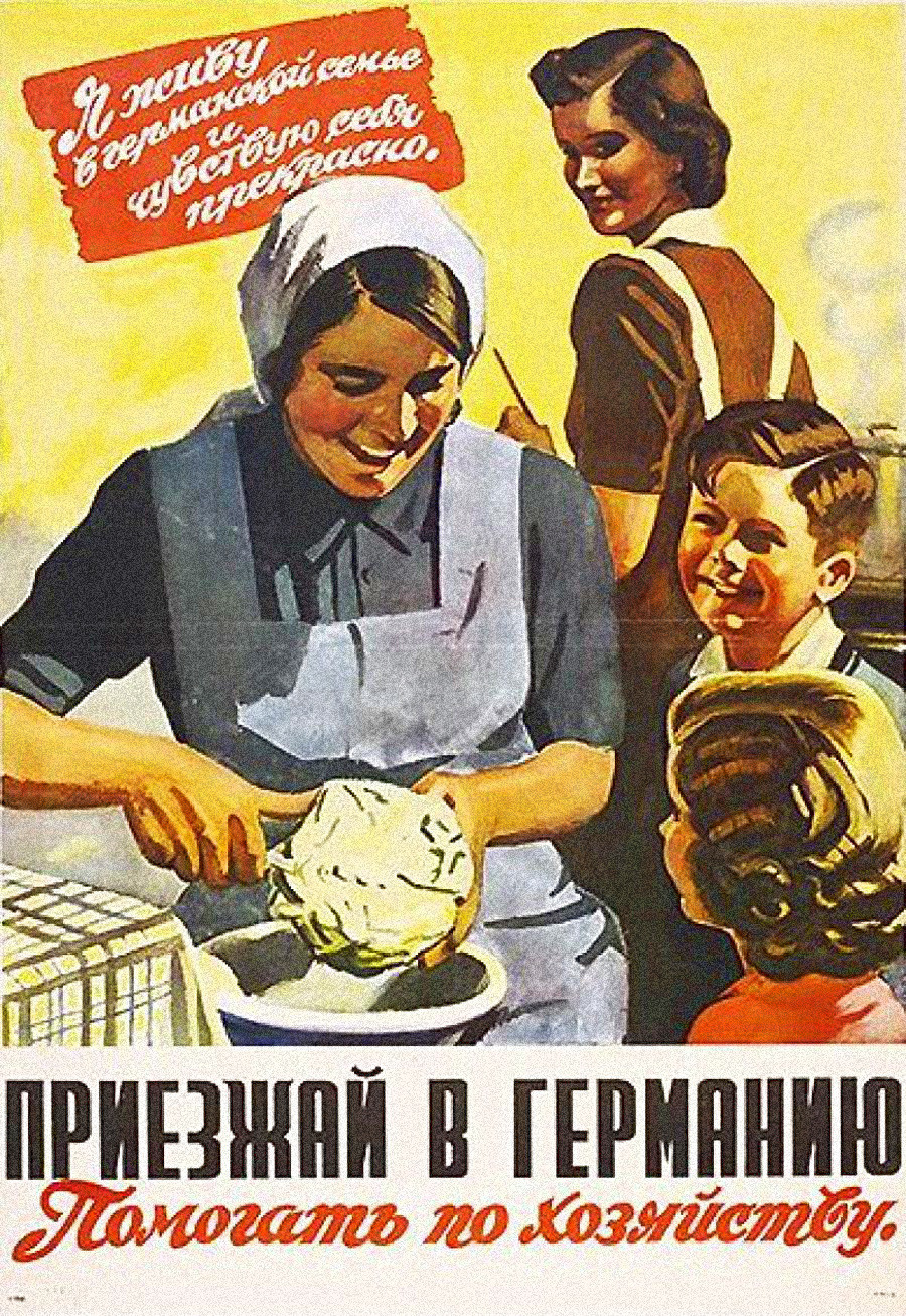 A Nazi propaganda poster which reads: 