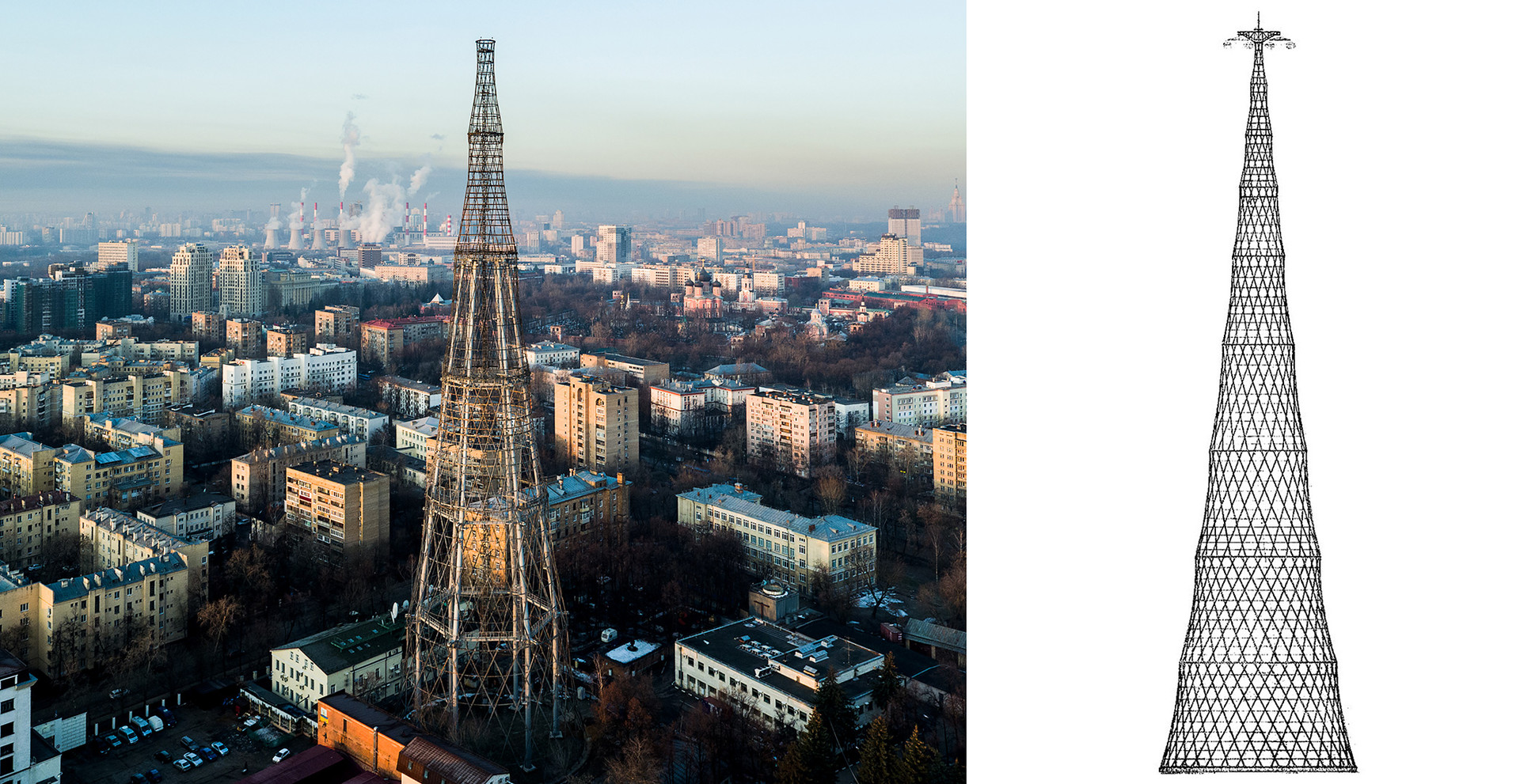 Der Schuchow-Radioturm in Moskau