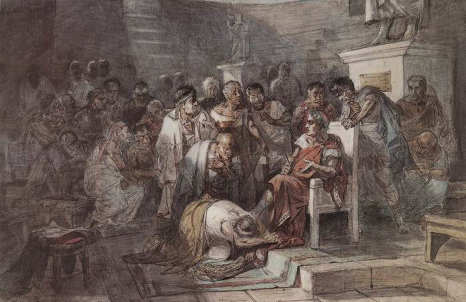 “O assassinato de Júlio César”, 1875