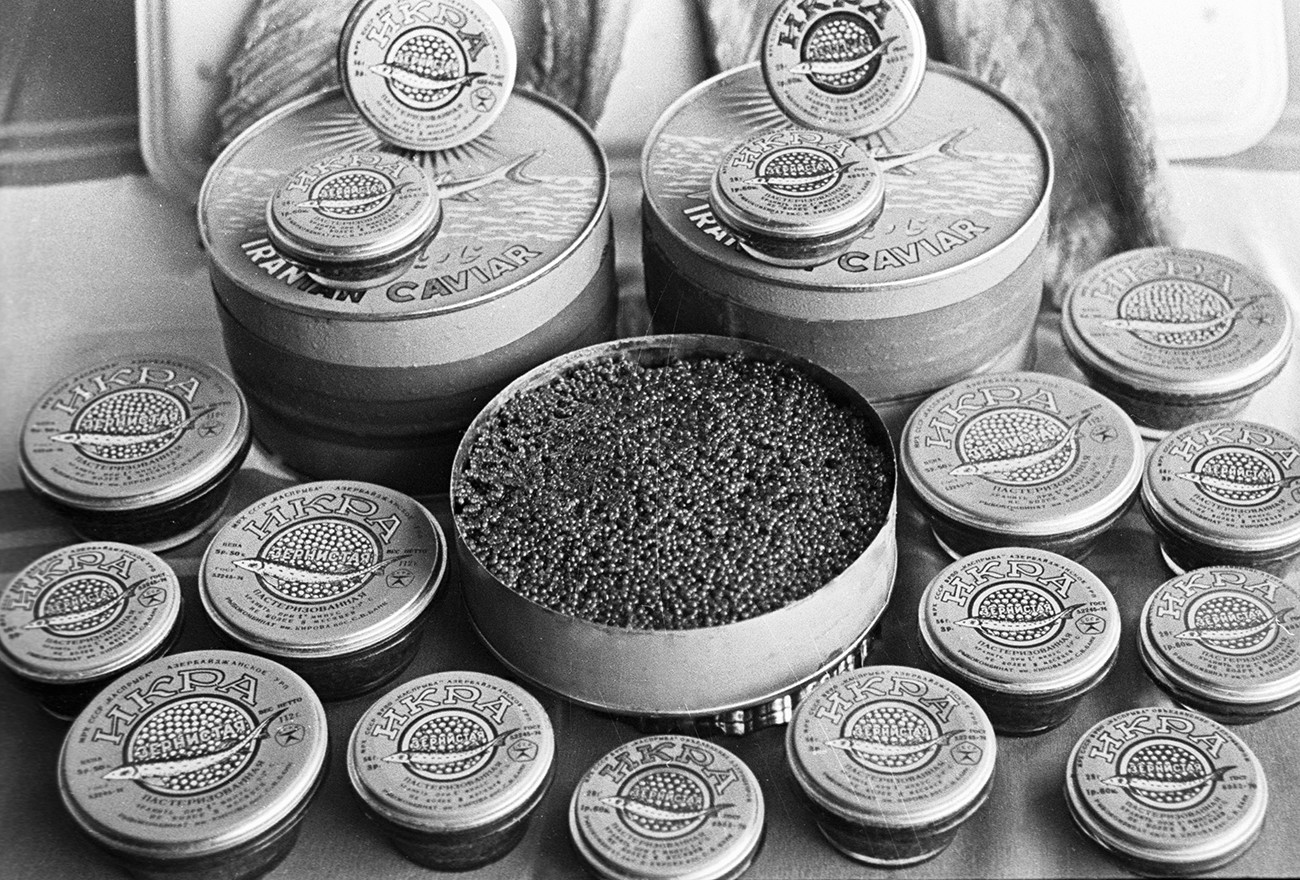 Products of the Caspian caviar- balyk production association