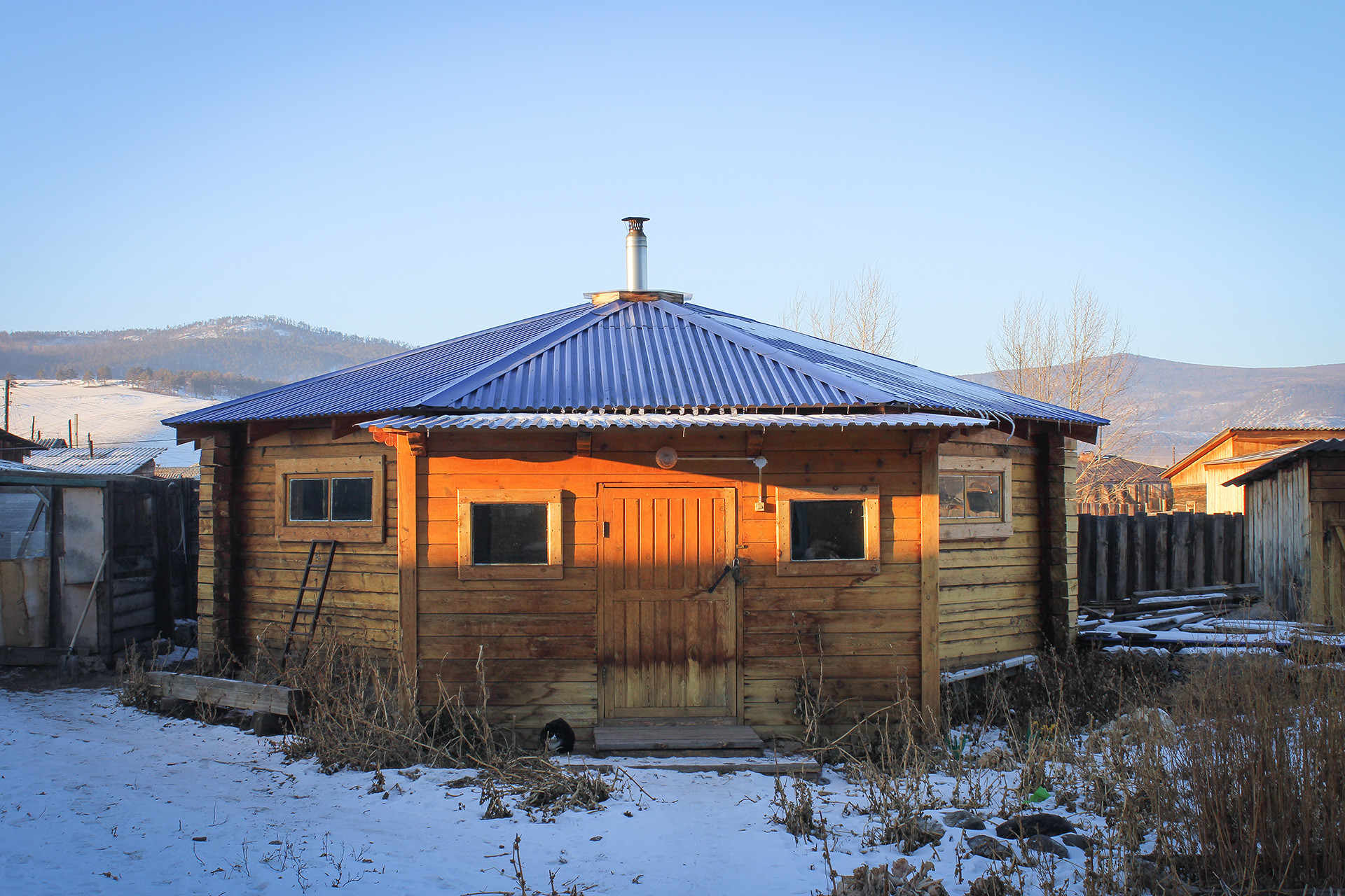 Khagdaev's yurt.