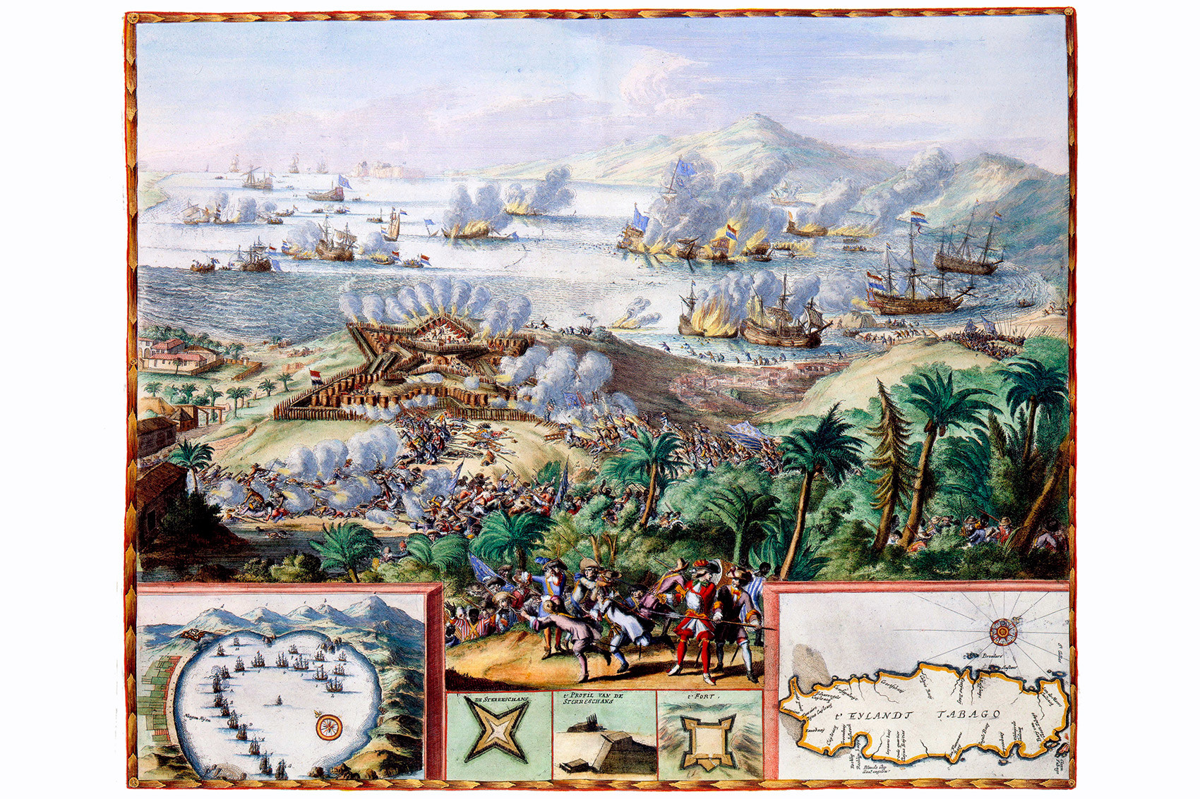 Tobago by Von Romeyn de Hooghe, Amsterdam 1677