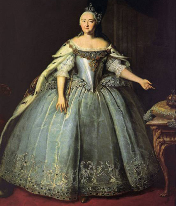 “Retrato de la emperatriz”, Iván Vishniakov, 1743