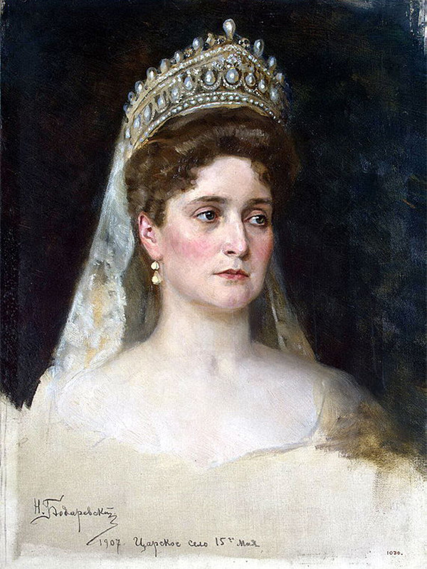 “Retrato de la emperatriz Alejandra Feódorovna”, Nikolái Bodarevski, 1907