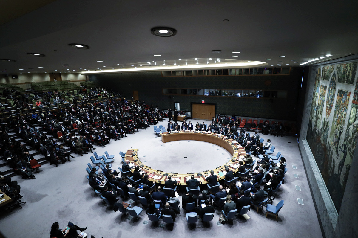 Sesión del Consejo de Seguridad de la ONU, 2019.