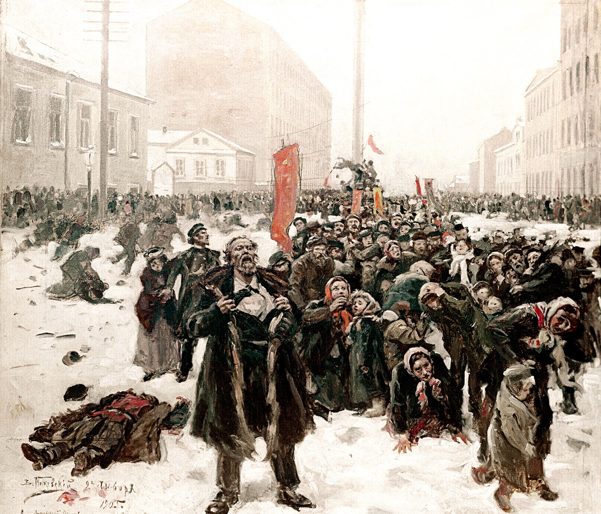 9. Dezember 1905 auf der Wassiljewski-Insel von Wladimir Makowski