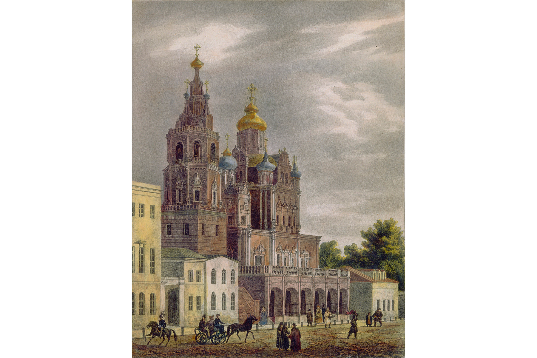 The Church of the Dormition of the Theotokos at the Pokrovka Street in Moscow, 1825.
