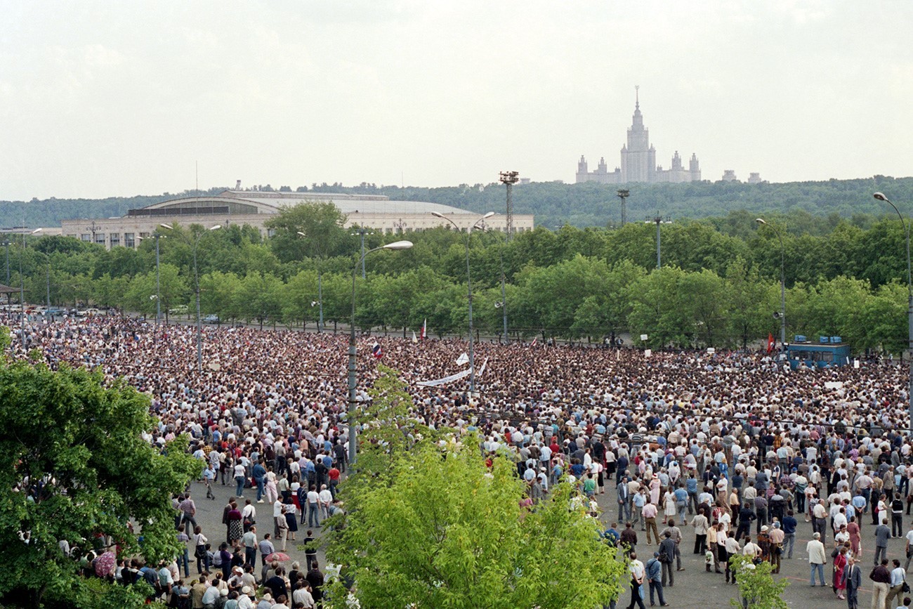 Eden od prvih dovoljenih shodov v Moskvi, 28. maj 1989