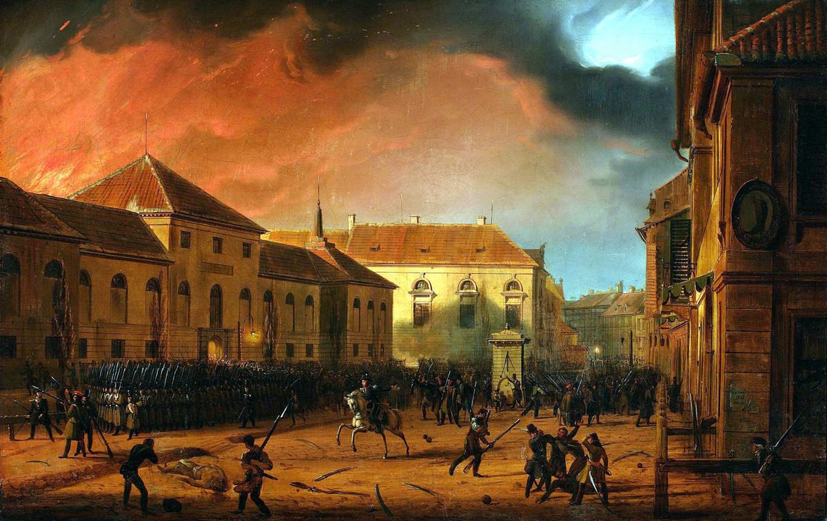 マルツイン・ザレスキ。「ワルシャワでの兵器工場の攻撃」（1831 年）。