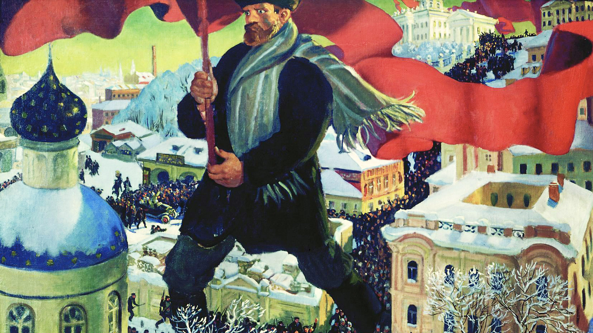 ボリース・クストーディエフの「ボリシェヴィキ」（1920年）