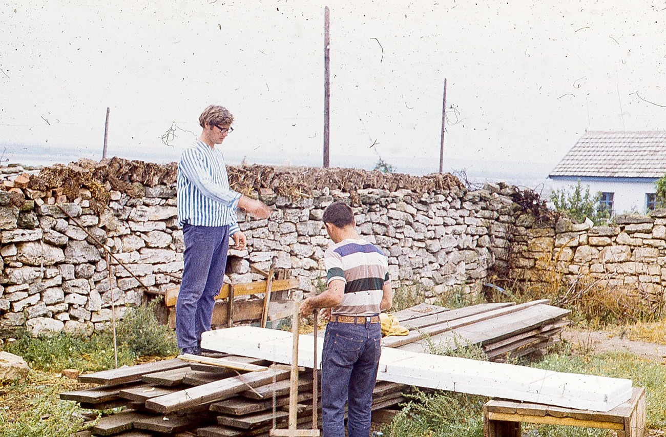 The work on the board. Cape Tarkhankut, Crimea (1966)