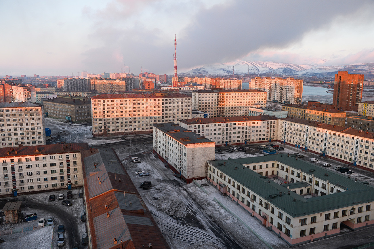 Noriljsk za vrijeme polarnog dana.