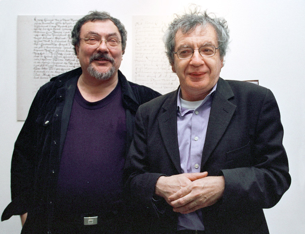 Виталий Комар (слева) и Александр Меламид, 2002