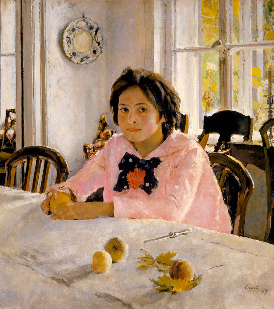 『桃を持った少女』（1887年）