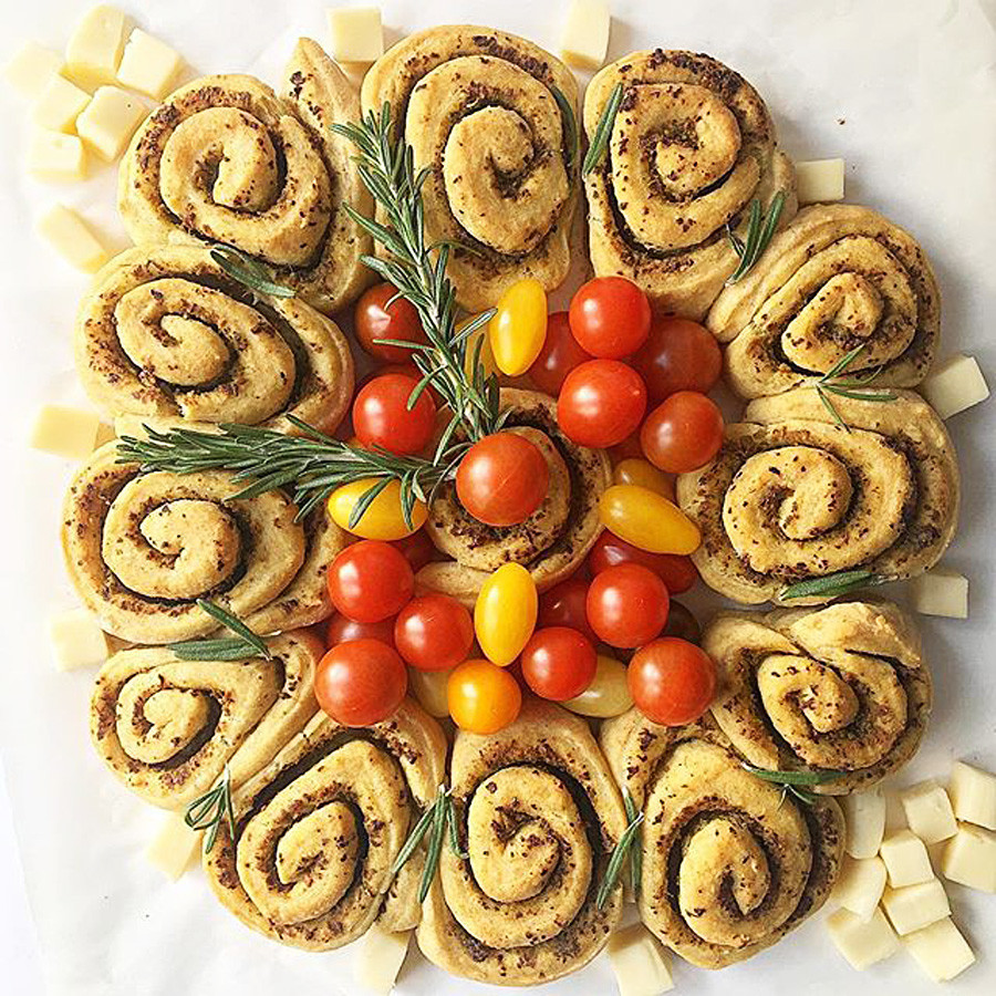 Pão de alho com pesto