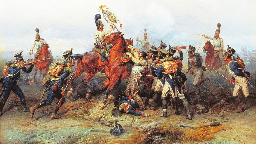 Подвиг конного полка в сражении при Аустерлице в 1805 году. 1884 