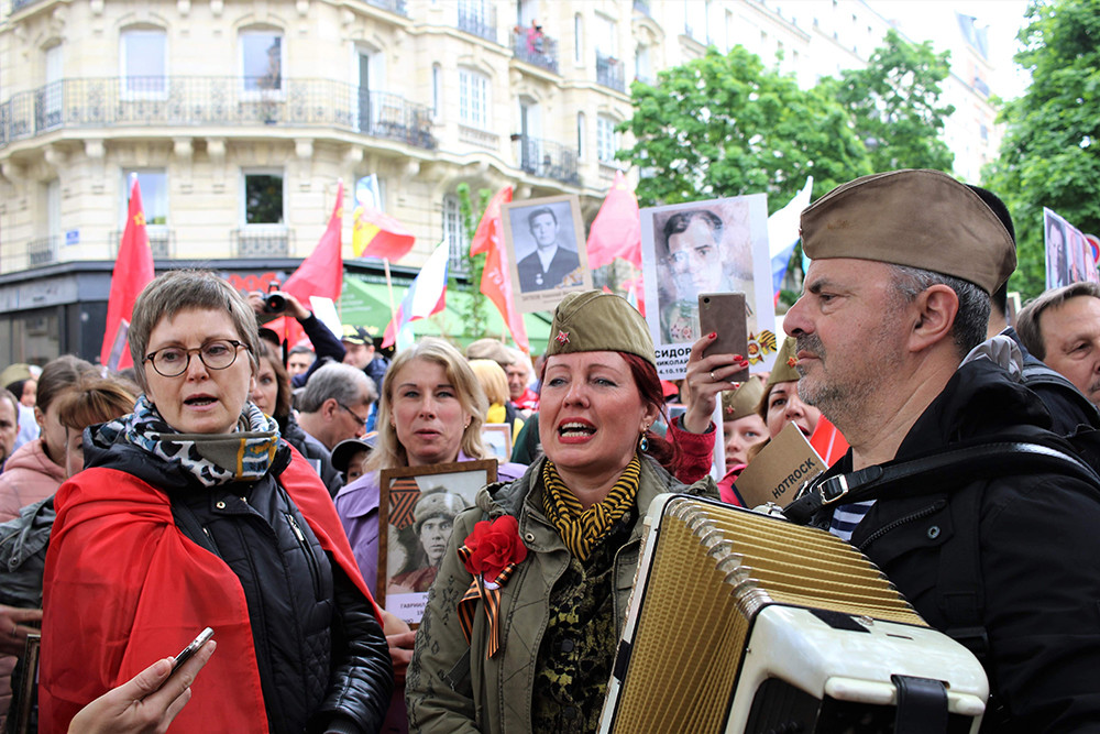 Le défilé du Régiment immortel le 8 mai 2019 à Paris