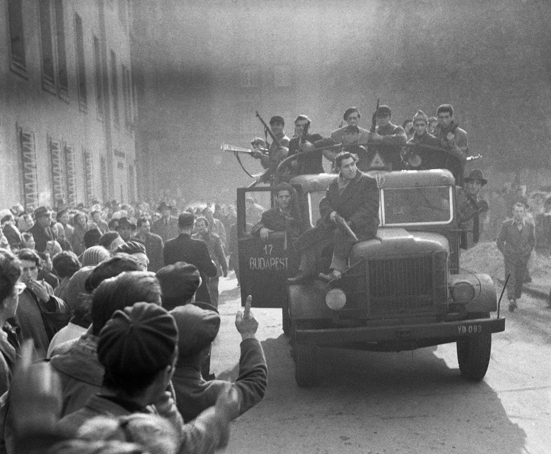 Budapest durante la Revolución húngara de 1956.