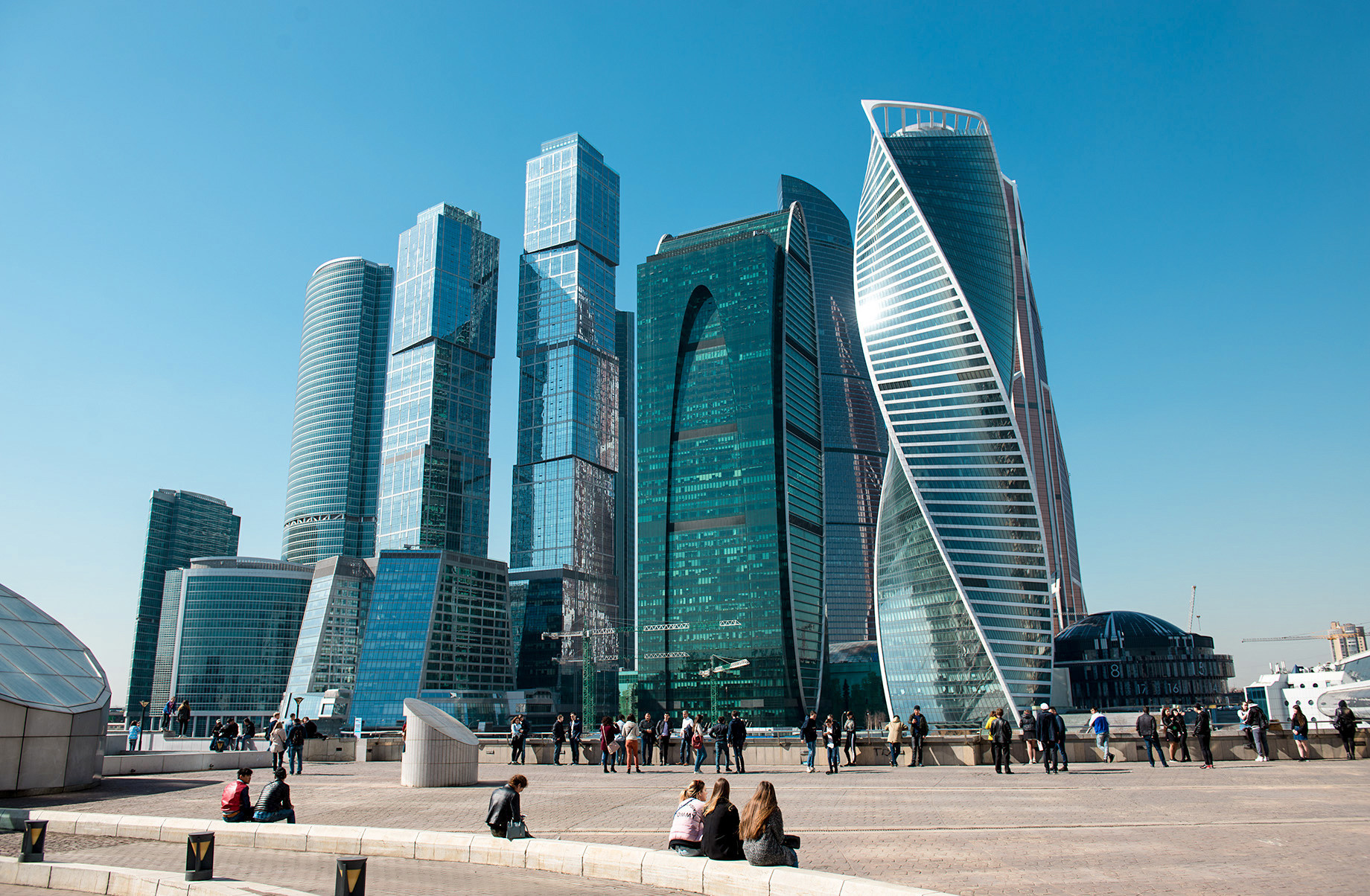 Centro empresarial Moscow City, em Moscou.