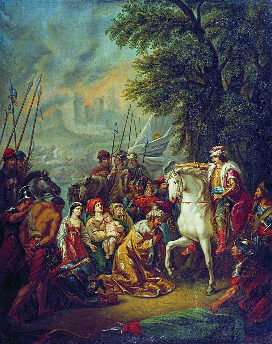 The Capture of Kazan by Ivan the Terrible on October 2, 1552 (oil painting by Grigory Ugryumov) 