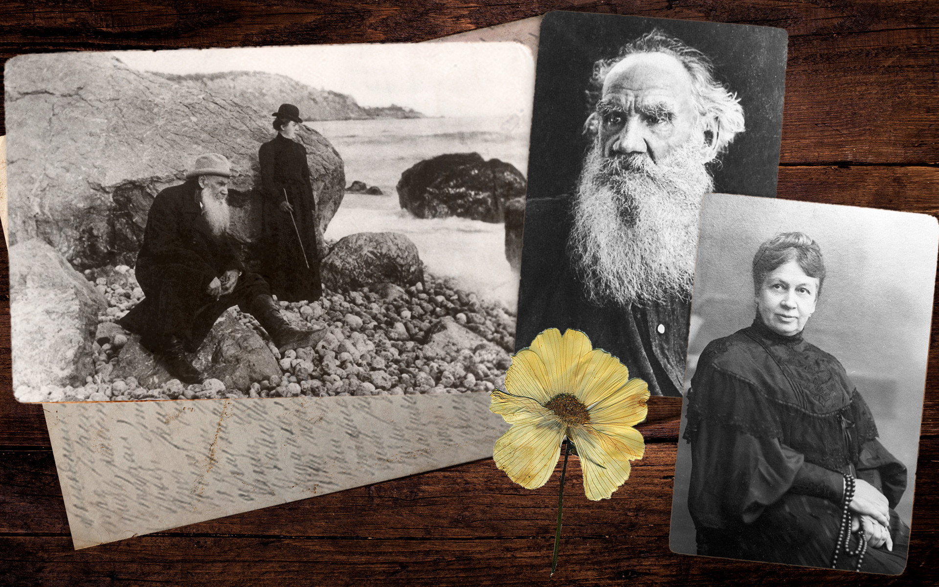 Leo and Sophia Tolstoy in the Crimea, circa 1900