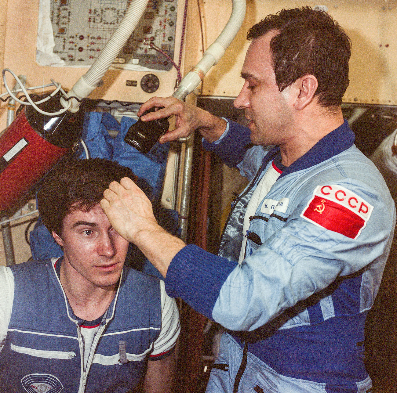 Sergei Krikalev and Valery Polykov