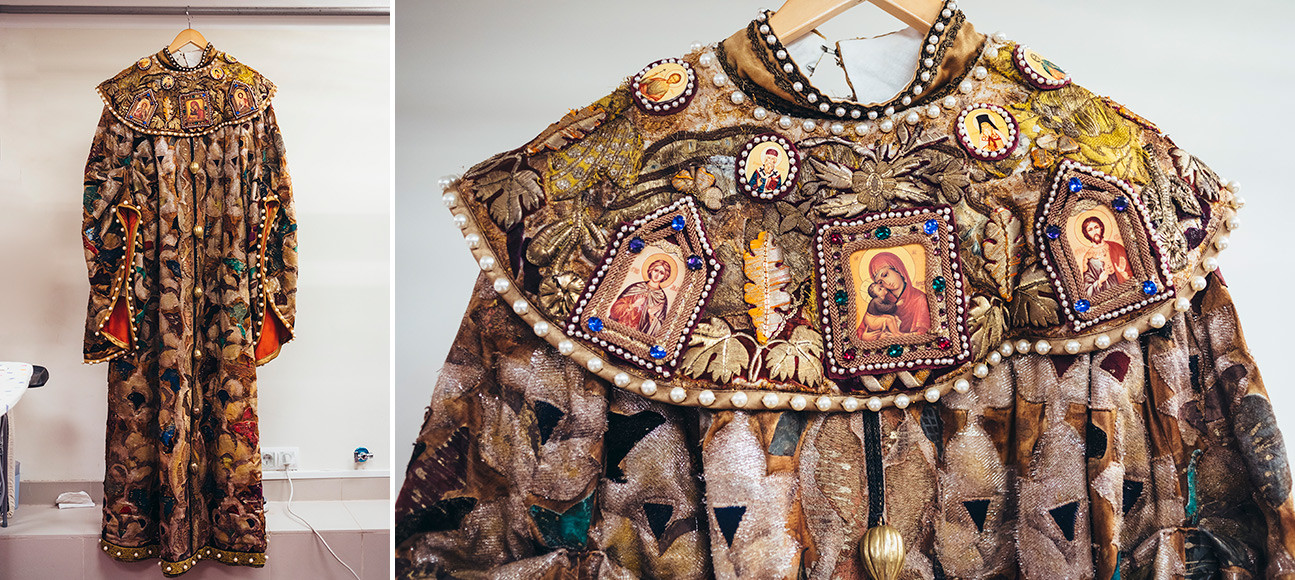Spettacolo “Lo zar Boris”, tratto dalla tragedia di Aleksej Konstantinovich Tolstoj. Costume della zarina

