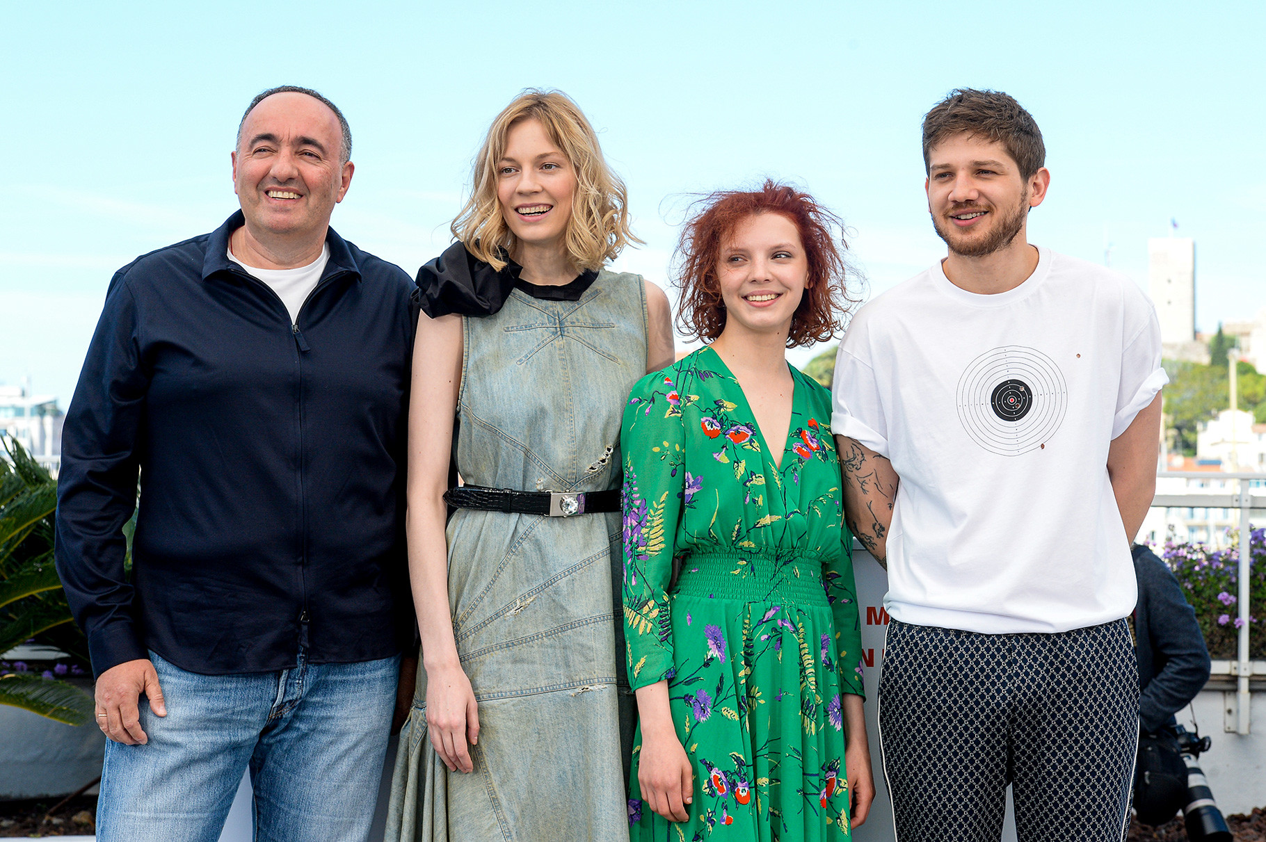 Russian producer Alexandr Rodnyansky, Russian actress Viktoria Miroshnichenko, Russian actress Vasilisa Perelygina and Russian film director Kantemir Balagov attend the photocall for 