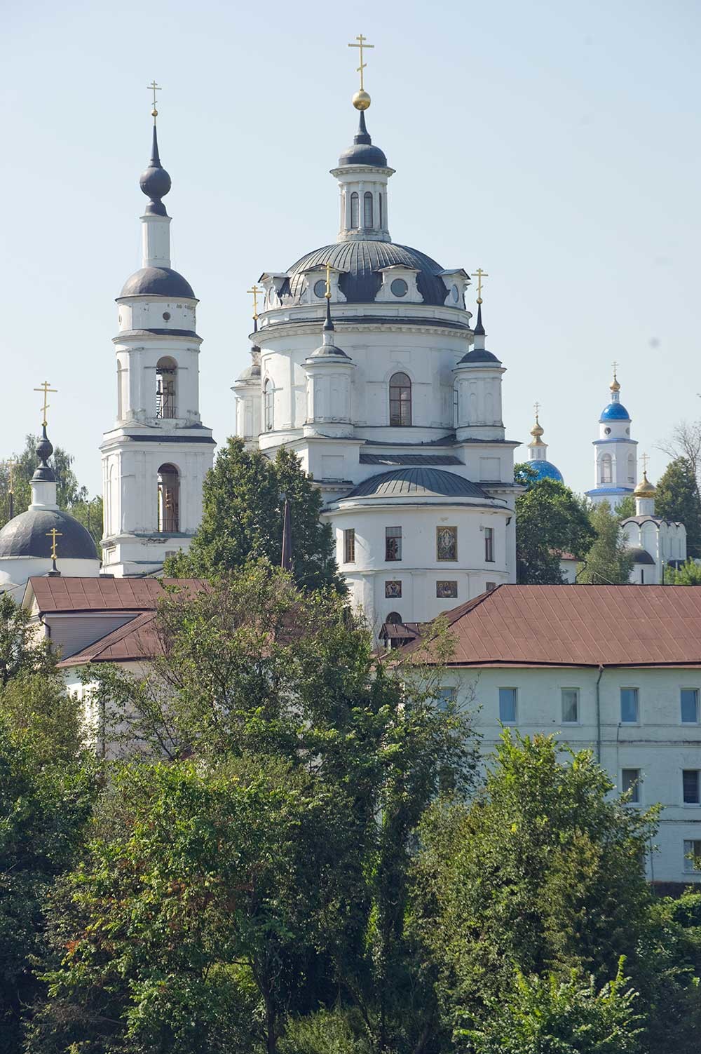 St. Nicholas-Chernoostrovsky Convent, southeast view. From left: Church of the 