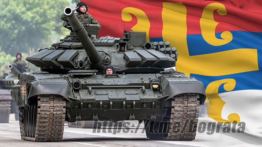 Руски обт Т-72Б3 на војној паради у Нишу, Србија