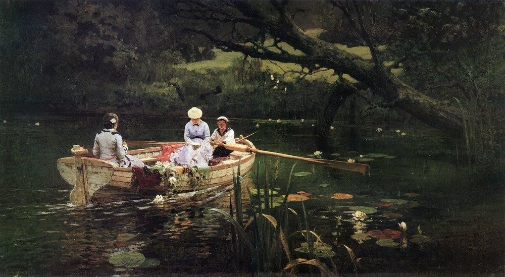 Vassíli Polênov. “No barco. Abramstevo” (1880).
