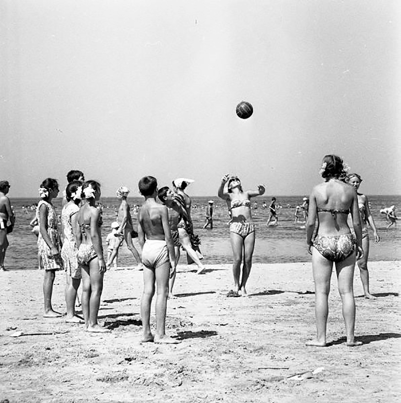 russian woman tourist beach