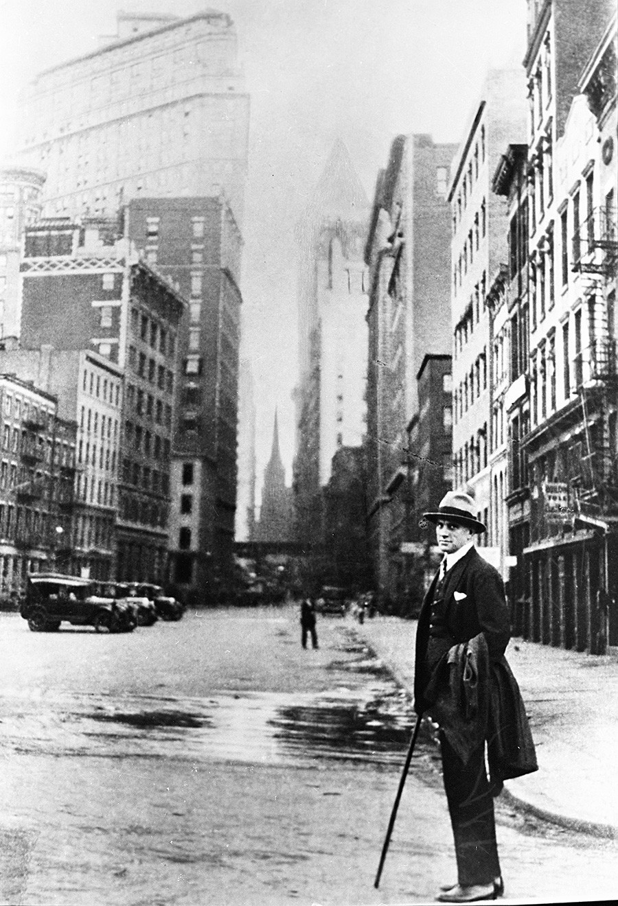 Владимир Маяковски в Ню Йорк. 1925 г.
