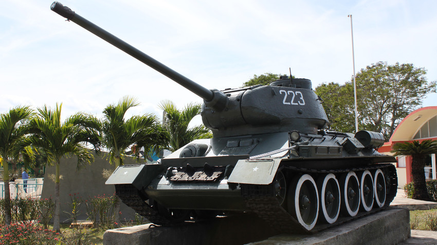 Tanque T-34 no Museu Girón, em Cuba