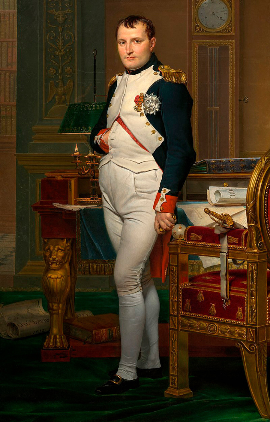 Retrato de Napoleón, obra de Jacques-Louis David.