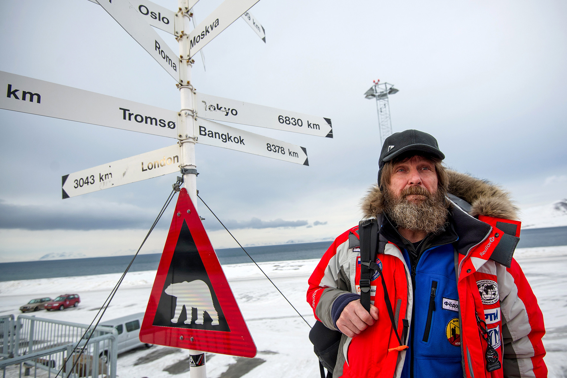 Fyodor Konyukhov on Spitsbergen Island. 