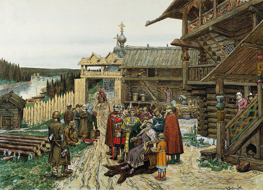 'At the court of a Russian prince' by Appolinary Vasnetsov