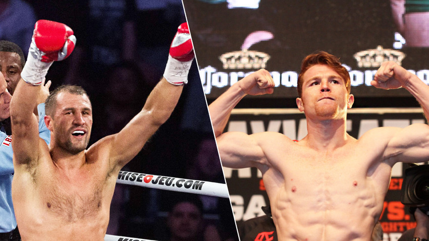 Sergej Kovaljov (lijevo) i Saúl "Canelo" Álvarez

