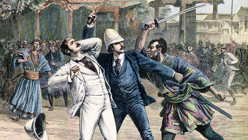 Атентат на великог кнеза Николаја у Јапану, Le Petit Journal, Paris, 1891.