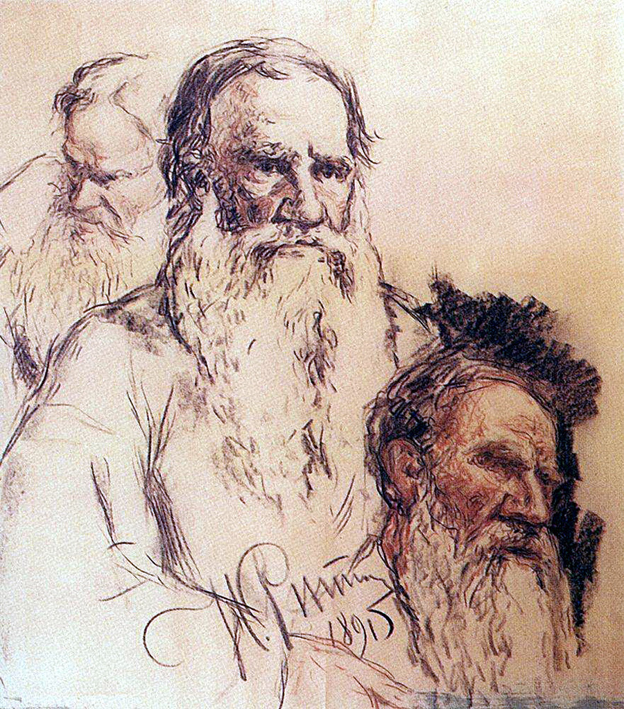 Skice za portret L. N. Tolstoja, 1891.

