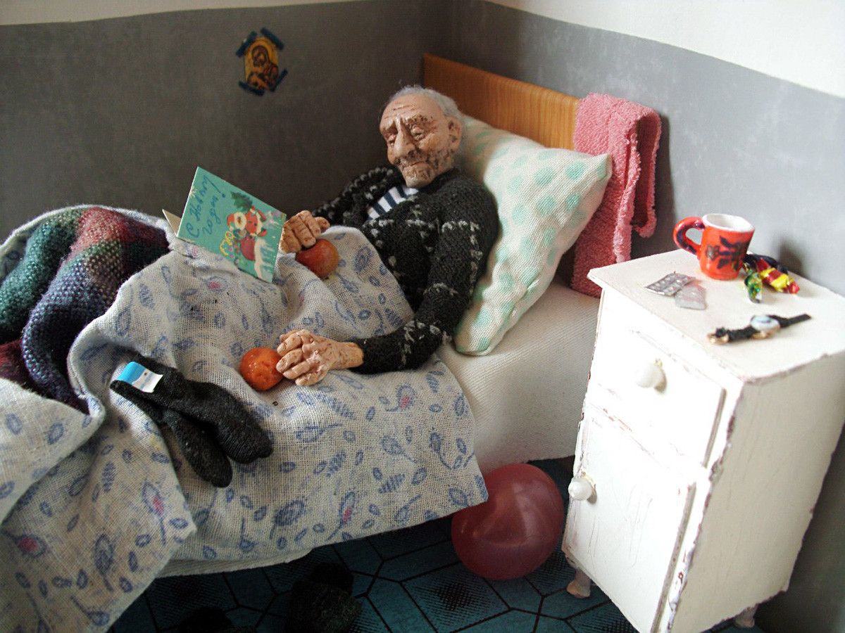 In a nursing home. Volunteers had just been with presents
